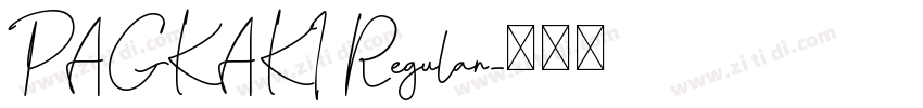 PAGKAKI Regular字体转换